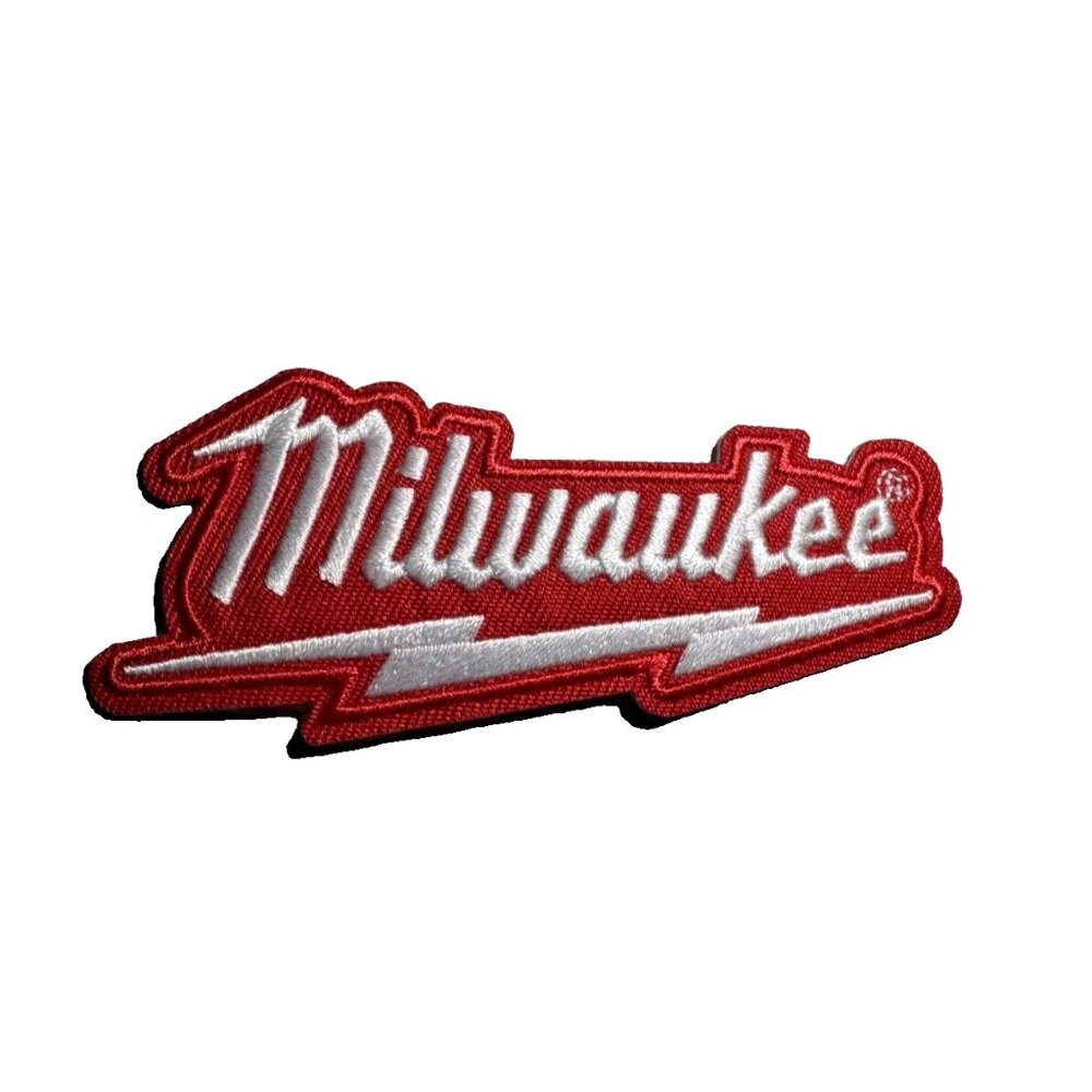 (10) Lot of Milwaukee Tools Red 4in Embroidered Iron-on Patch